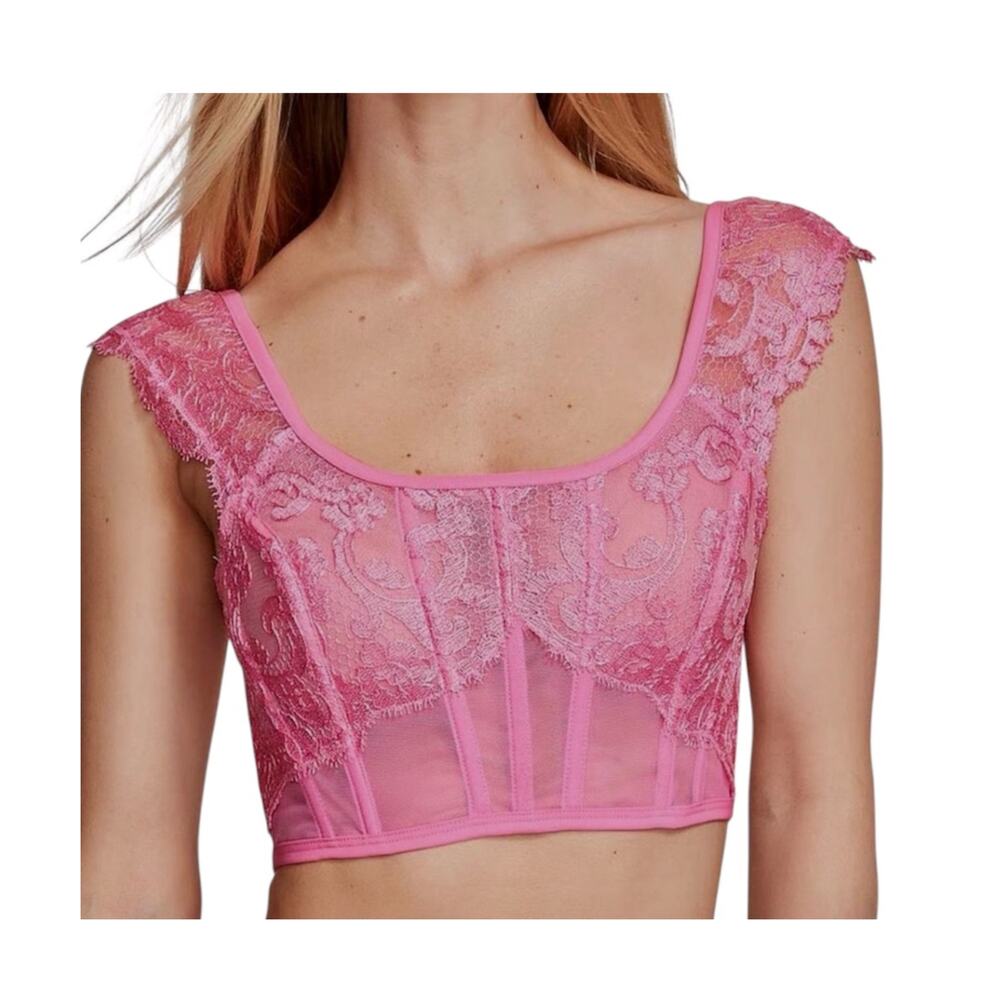 Victoria's Secret Dream Angels small Boho cap sleeve corset BC2 3195